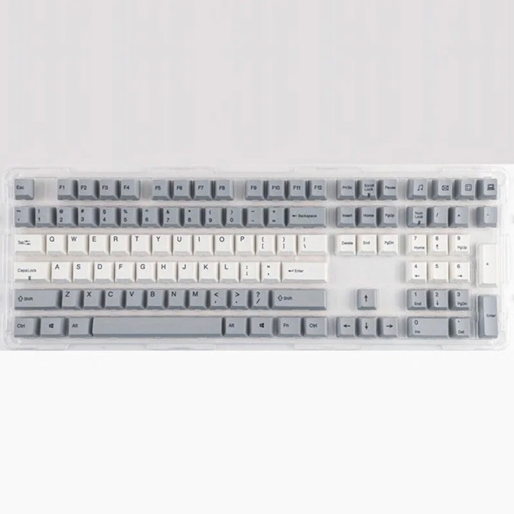 Varmilo 108-Key Dye Sub PBT Keycap Set - White and Grey